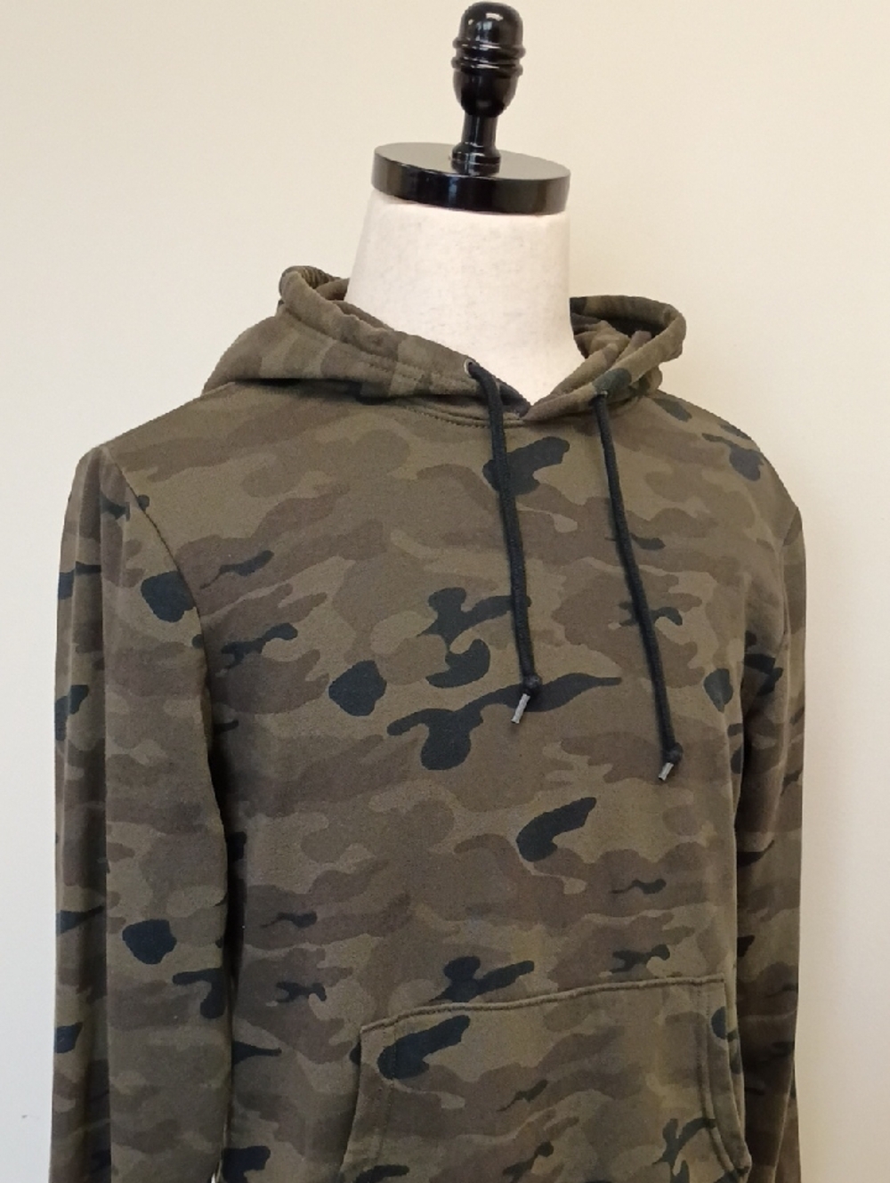 Old Navy Camo Pullover Hoodie Olive Green Camouflage Sweatshirt Size Small - Picture 5 of 11